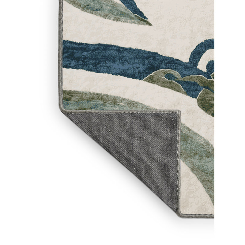 Tapis gris soyeux et moelleux, Rond 5 pi
