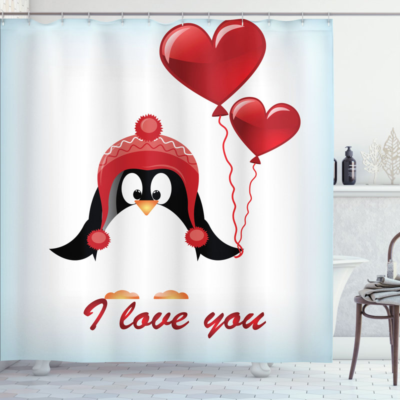 Shower Curtain with Hooks Included, 84" H x 69" W