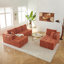Canapé modulaire 132 po en forme de U en chenille avec porte-gobelets, poches latérales et sans assemblage-1905956740-1905956743