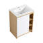 Meuble-lavabo autoportant de 24 po avec lavabo en céramique à rebord mince