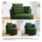 Niama Upholstered Swivel Lounge Armchair With Pillows-1154833261