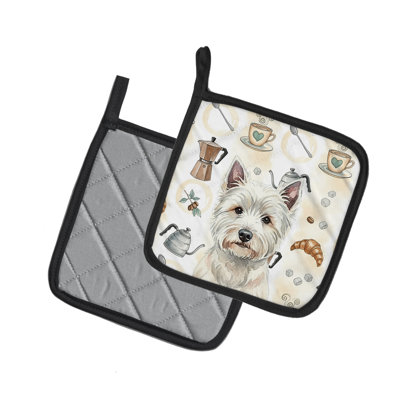 Westie Coffee Bar Pair of Pot Holders