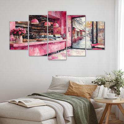 Pink Patisserie Paradise Accented With Black - Baking/Baked Goods Wall Art Print Set