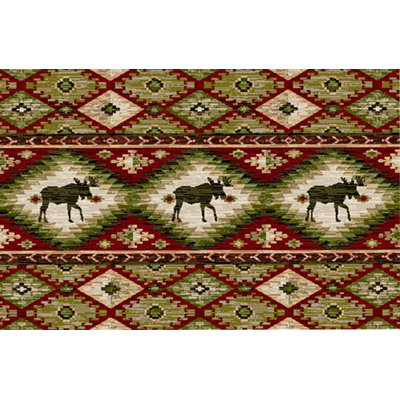 Geometric Water Resistant Non-Skid Kitchen Mat