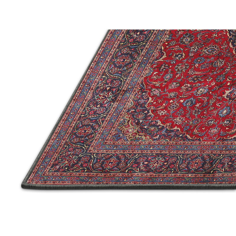 Tapis traditionnel rouge / rose Diekmeyer, Rectangle 2 pi x 5 pi