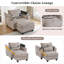 Chaise longue en velours côtelé Alice avec porte-gobelets, USB et rangement-114499550