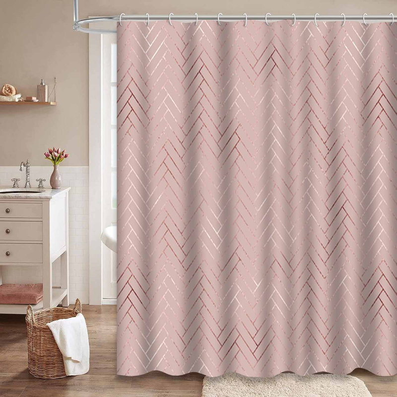 Rideau de douche bleu imperméable, rideaux de douche pour la salle de bain avec 12 crochets, 72" L x 84" W