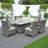 6 - Person Patio Dining Set Rectangular Table with Cushions Included-1916763482