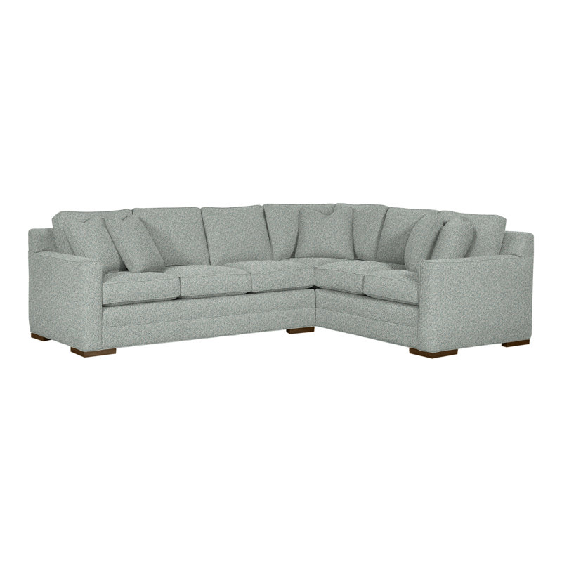 Summerton Upholstered L-Shaped Sectional Right Hand Facing, Tuck Water, Havana