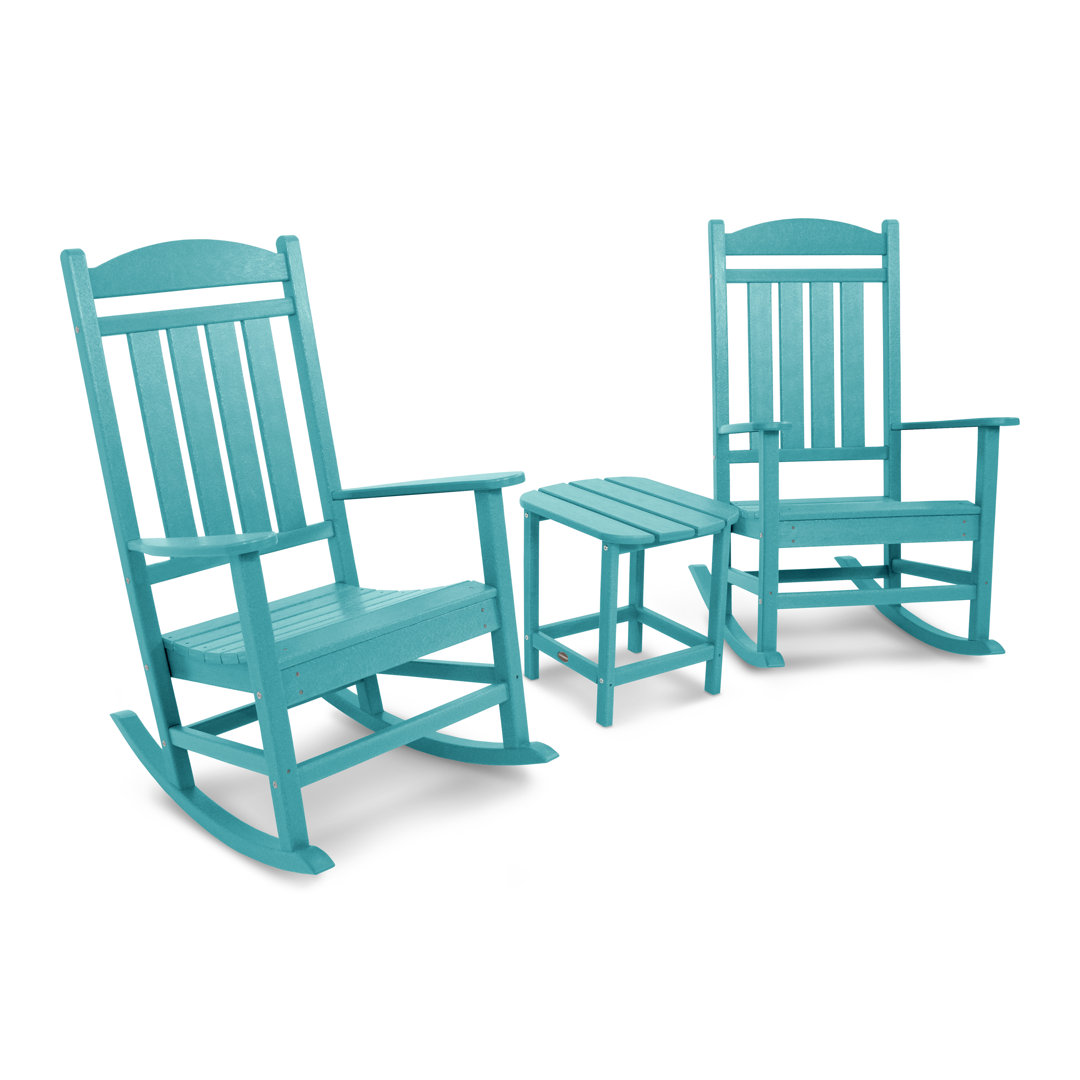 POLYWOOD Presidential Rocker 3-Piece Set POLYWOOD® Frame Color: Aruba
