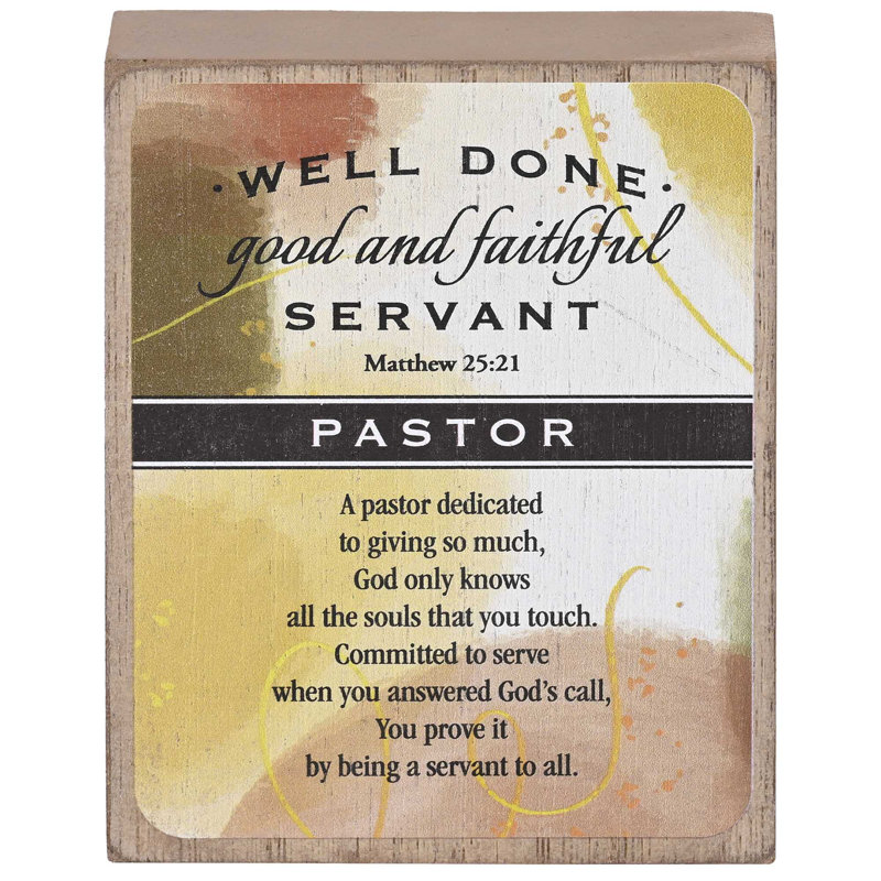 Tabletop Plaque A Pastor Dedicated 3X4