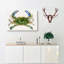 Green and Blue Crab by J.E. De Kay - Wrapped Canvas-55360442