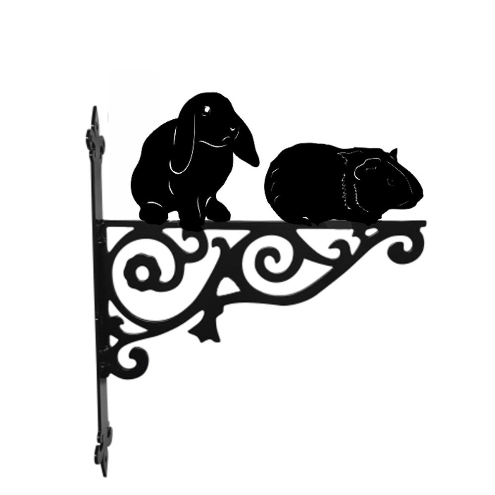 Rabbit and Guinea Pig Ornamental Hanging Bracket