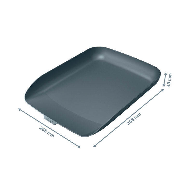 Cosy Plastic Stackable Desk Organiser, Grey