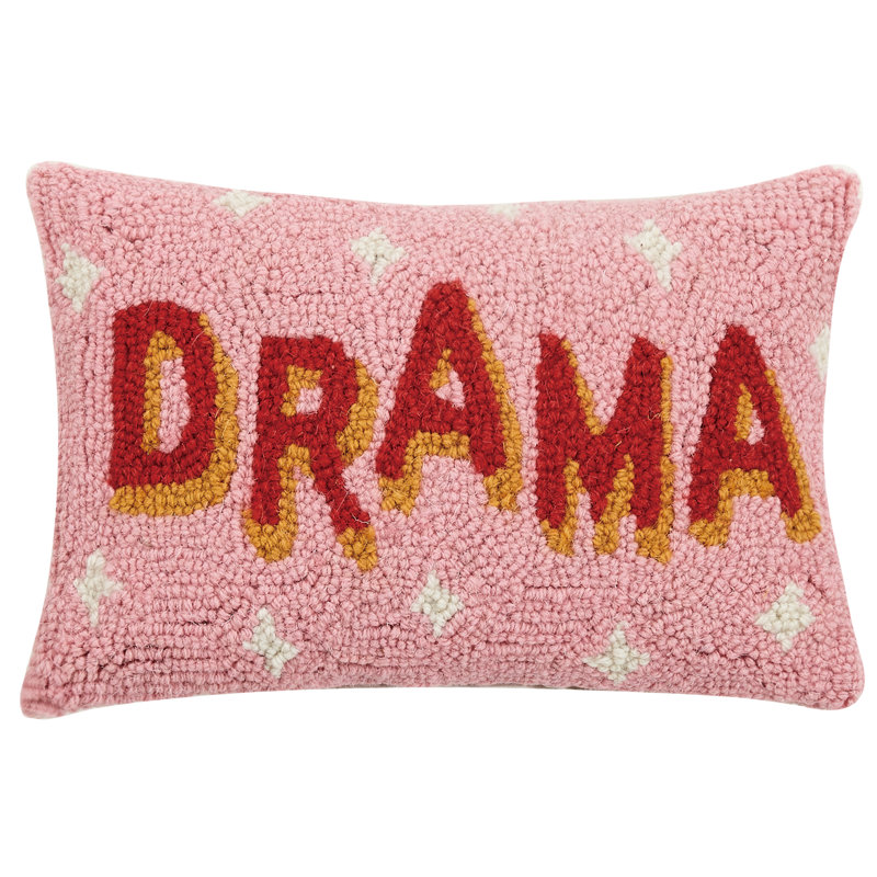 Coussin décoratif en laine Drama - 8 x 12 po