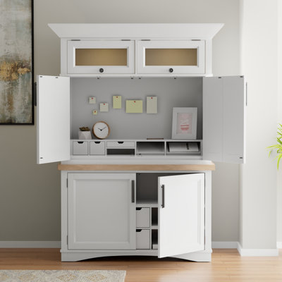 Bureau armoire en bois massif Bankhead
