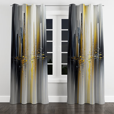 Avelynn - Abstract Grommet Curtain - Velvet Room Darkening - 1 panel