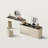 Modern Vanity Table Set With Stool & Glass Top-368803010
