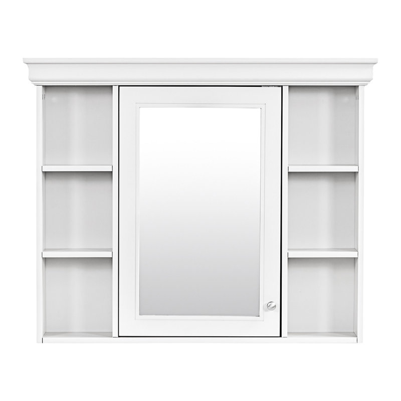 Armoire à pharmacie murale avec porte miroir, Blanc
