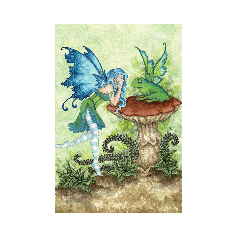 Frog Gossip by Amy Brown - Wrapped Canvas Print, 101.6 cm H x 66.04 cm W x 3.175 cm D