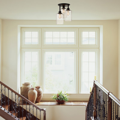Tiarra Glass Semi Flush Mount