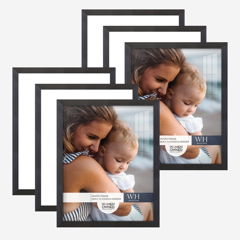Black Wood Picture Frame - Set of 6
