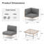 Ensemble de conversation modulaire d'extérieur pour 6 personnes avec coussins Janski-599677248