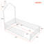 Lit plateforme simple en métal avec garde-corps et cheminée-2123855068