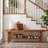 Farmhouse Solid Wood Entryway Shoe Bench, 2-Tier Storage Bench With Lower Storage Shelf For Entrance, Entry Way
