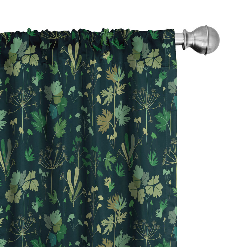 Floral Semi-Sheer Rod Pocket Curtain Panels, 28" x 63"
