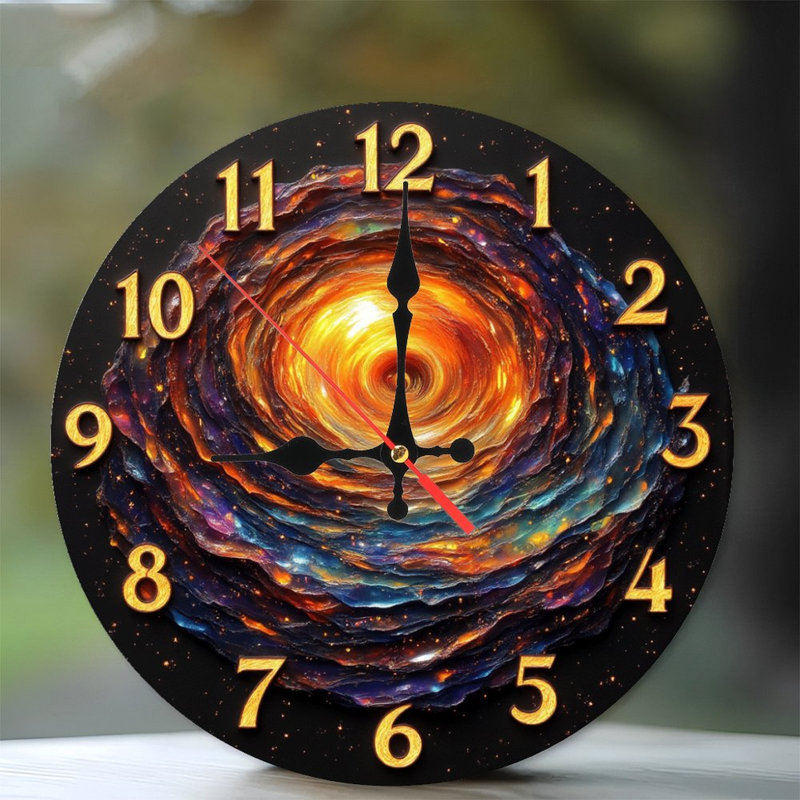 Horloge cosmique spirale galaxie nébuleuse