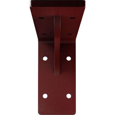 2"W x 8"D x 4 1/4"H Embrey Steel Bracket, Hammered Bright Red