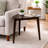 Maly Breakfast Dining Table, 35 Inch Beveled Triangular Top, Merlot Red