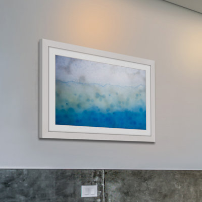 « blue liquide », reproduction d’art encadrée