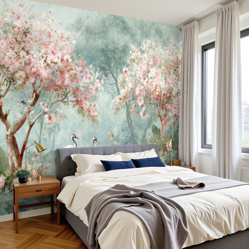 Papier peint adhésif auto-adhésif moderne pour la chambre à coucher L 100 po x l 144 po Peel and Stick