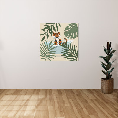"Safari Tiger Bath" par Natalie Carpentieri, reproduction sur toile