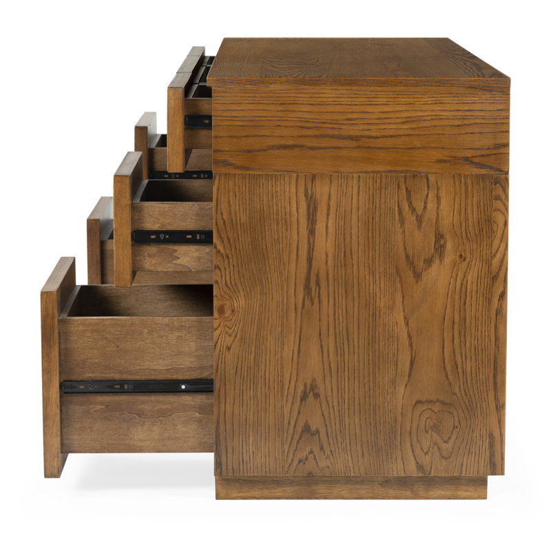 Zeus Manufactured Wood Writing Desk, Medium Oak