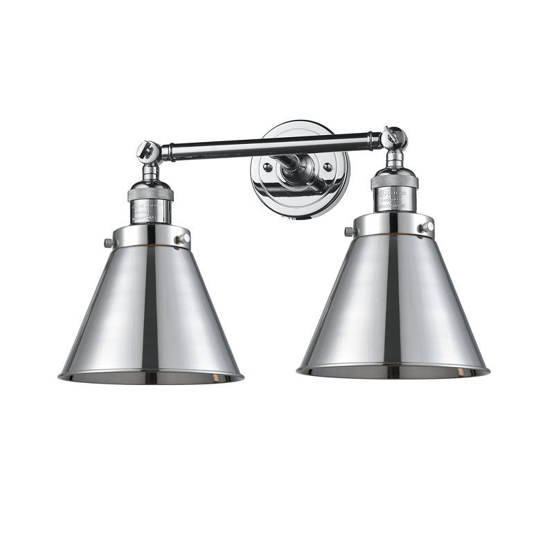 Éclairage pour salle de bain à 2 lumières à intensité variable Donovan, Chrome poli, Chrome poli, DEL