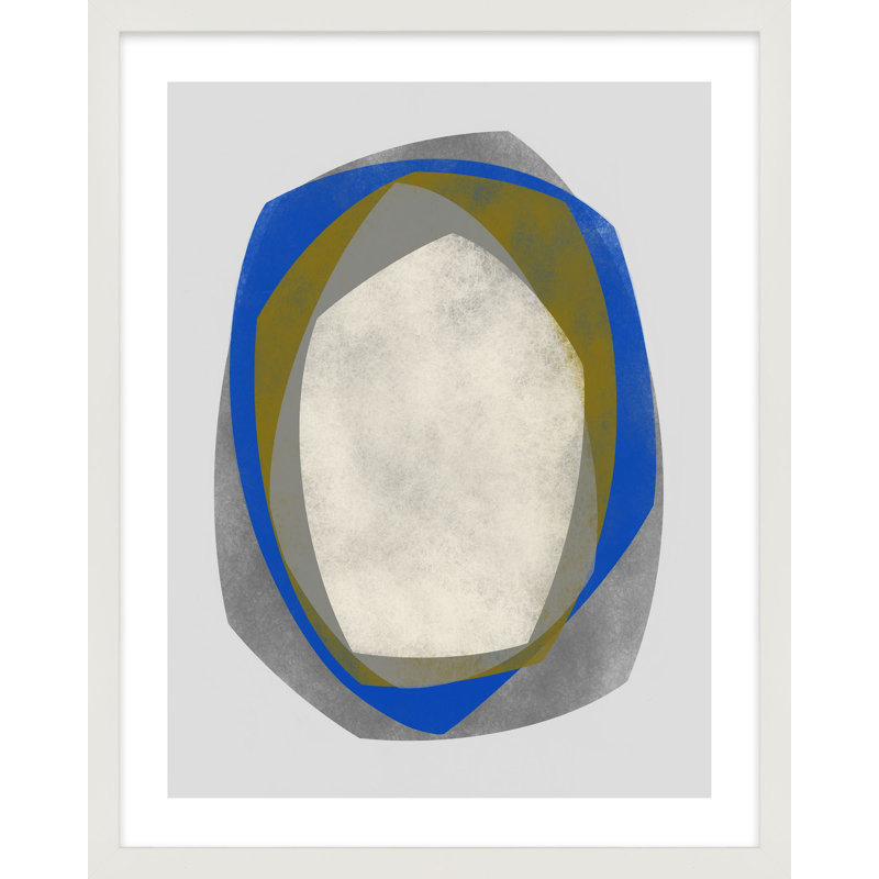 Geode 2 Painting by Jacques Pilon, 20" H x 16" W, White Framed