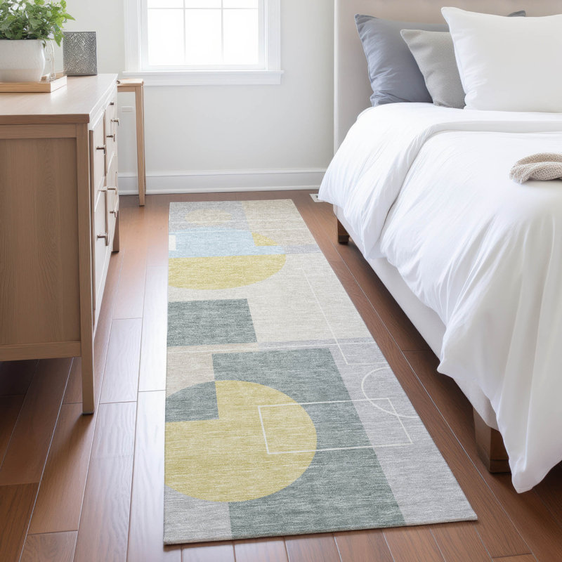 Tapis intérieur / extérieur lavable à la machine Chantille ACN2500, Argent argent, Tapis de couloir 2 pi 3 po x 7 pi 6 po