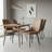 19.5'' H Modern Faux Leather Dining Chair with Thickened Carbon Steel Legs — Brown(Set of 2)-1611193499