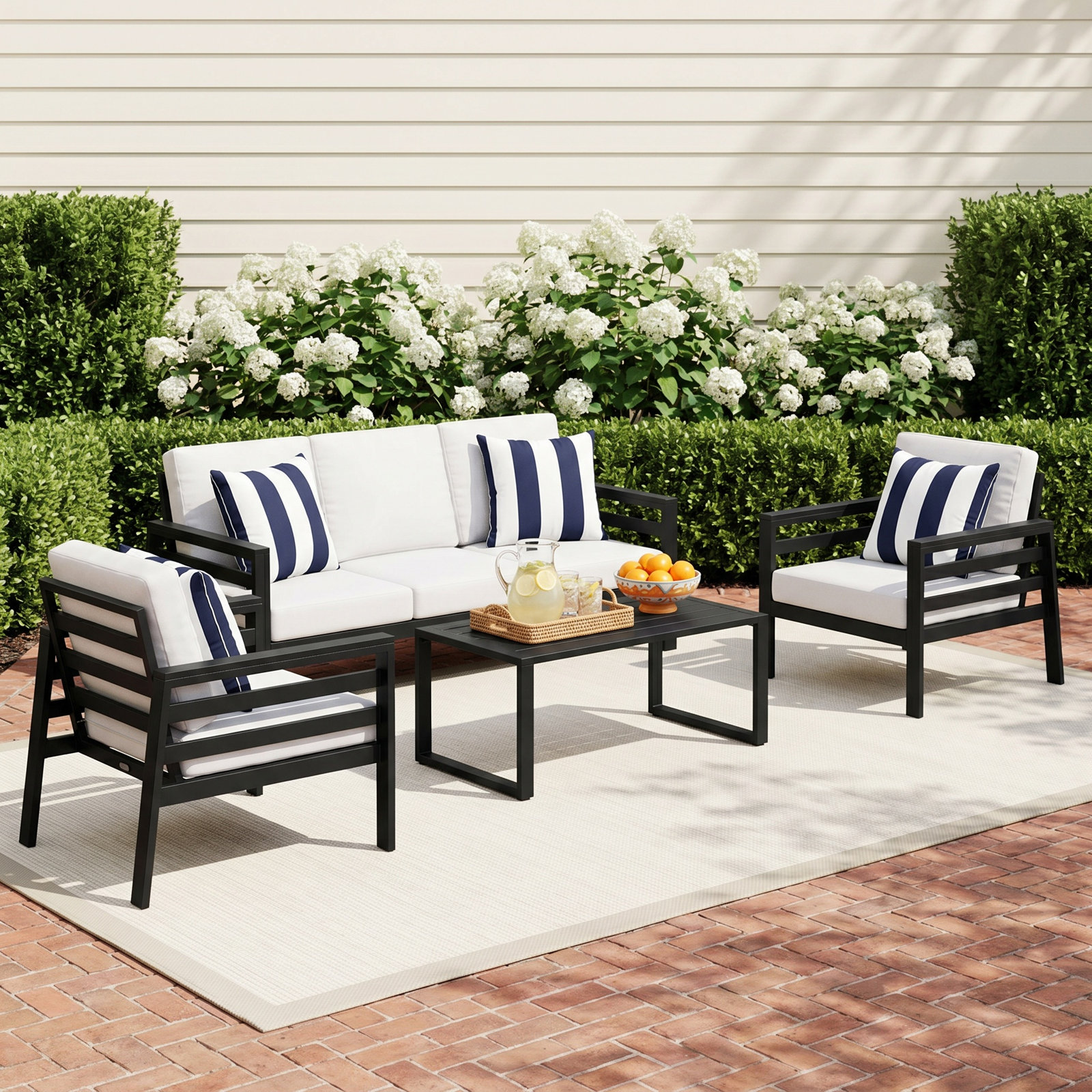 Townsend Patio Seating Group, Sunbrella Canvas Natural