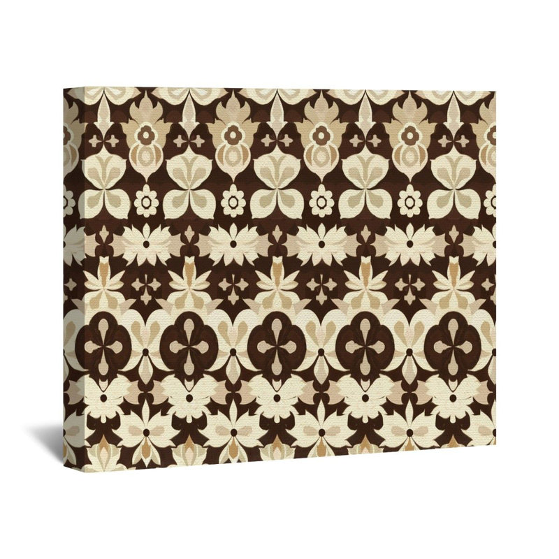 "Motif floral" sur toile, H 12 po x l 12 po