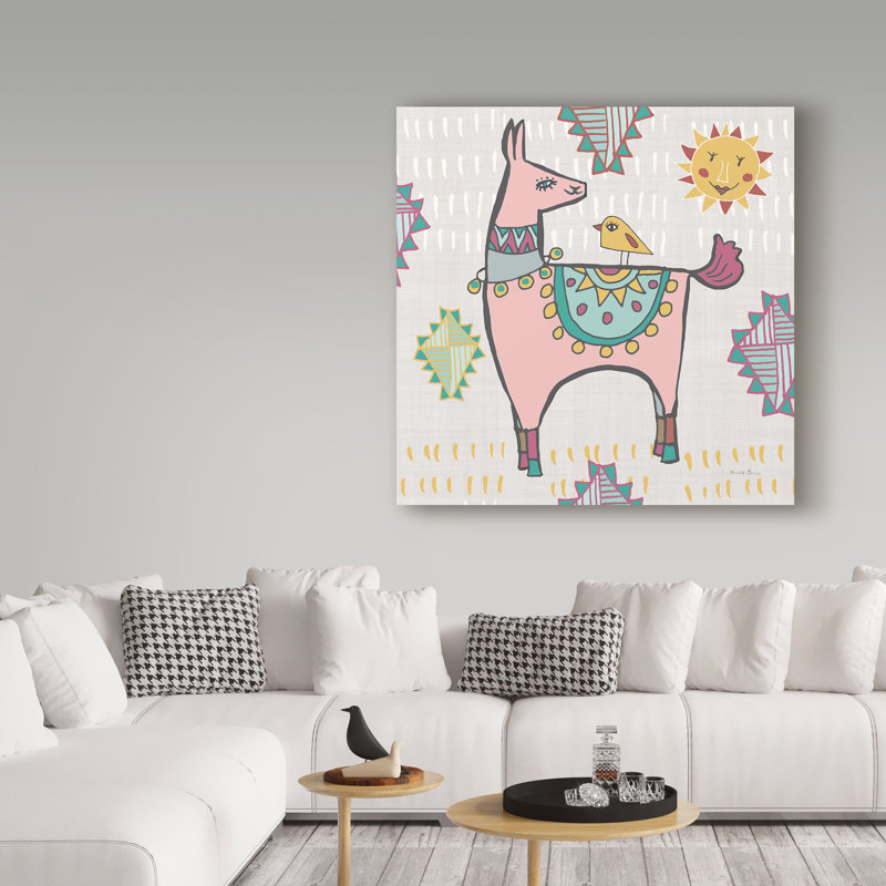 « ludique llamas iii », art sur toile, H 24 po x l 24 po x P 2 po