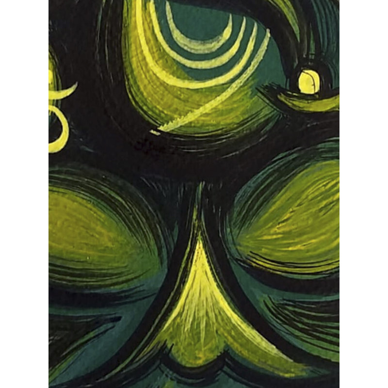 Peinture abstraite de Ganesha | Couleur gouache | Par Manisha