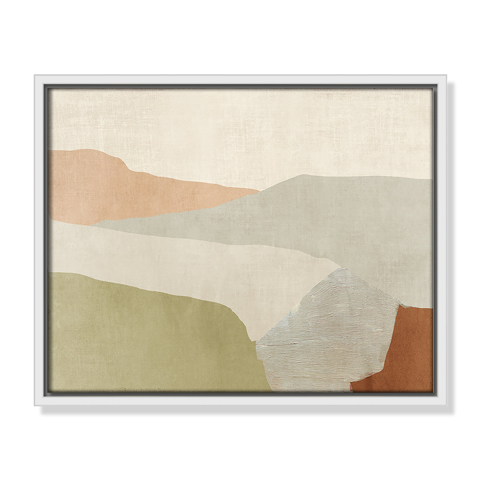 Elspeth "Pastel Views" Painting, 12.5" H x 15.5" W, White