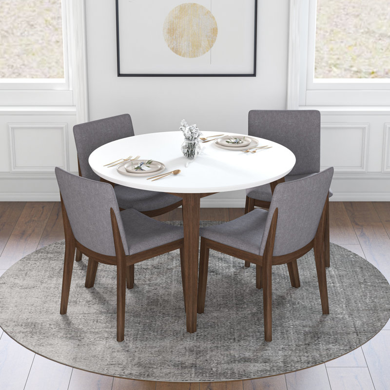 Ensemble repas pour 4 personnes Dehatte, Gris clair