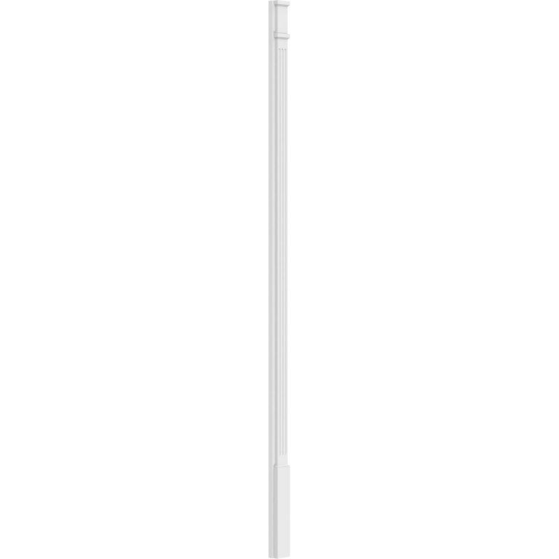 Pilastre cannelé en PVC (la paire), 102 po, 4 po, Base et chapiteau décoratifs
