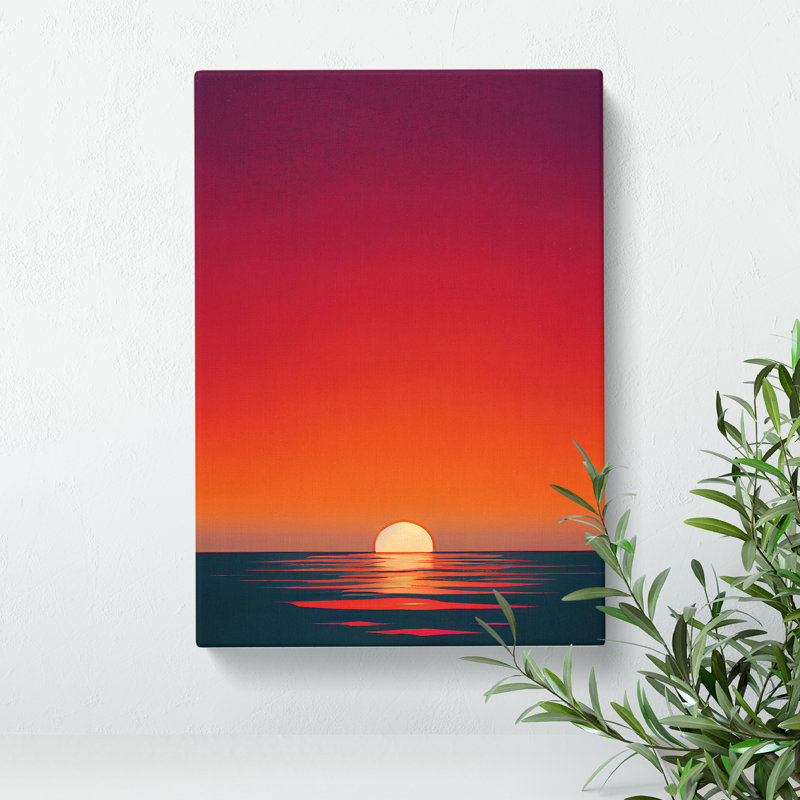 Superb Ocean Sunset - Wrapped Canvas, 60cm H x 40cm W x 3cm D