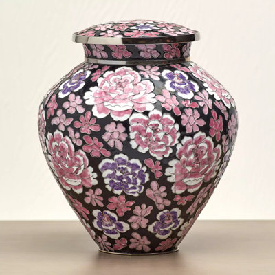 Filigree Floral Pink Large Adult Urn